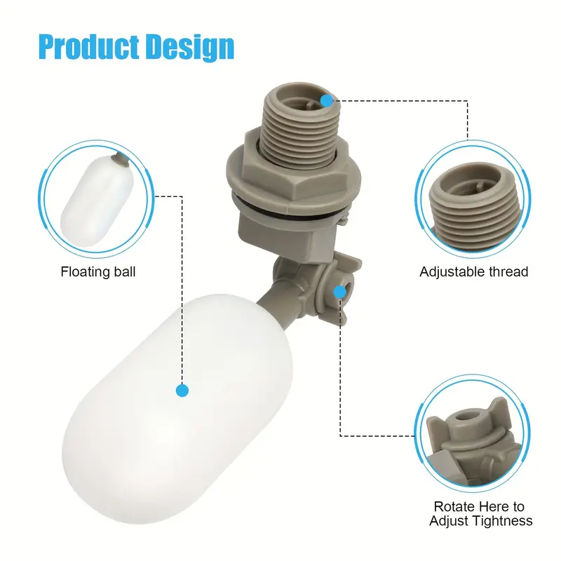 4 قطعة الماشية المزرعة البلاست - مراجعة Float Ball Valve وسعره