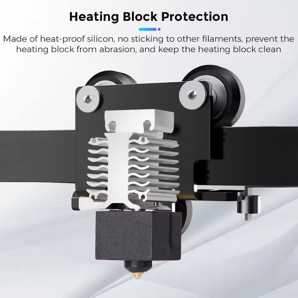 غطاء سيليكون مقاوم للحرارة من  - مراجعة Creality Printer Ender 3 V3 وسعره
